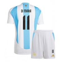 Argentina Angel Di Maria #11 Hemmatröja Barn Copa America 2024 Kortärmad (+ Korta byxor)